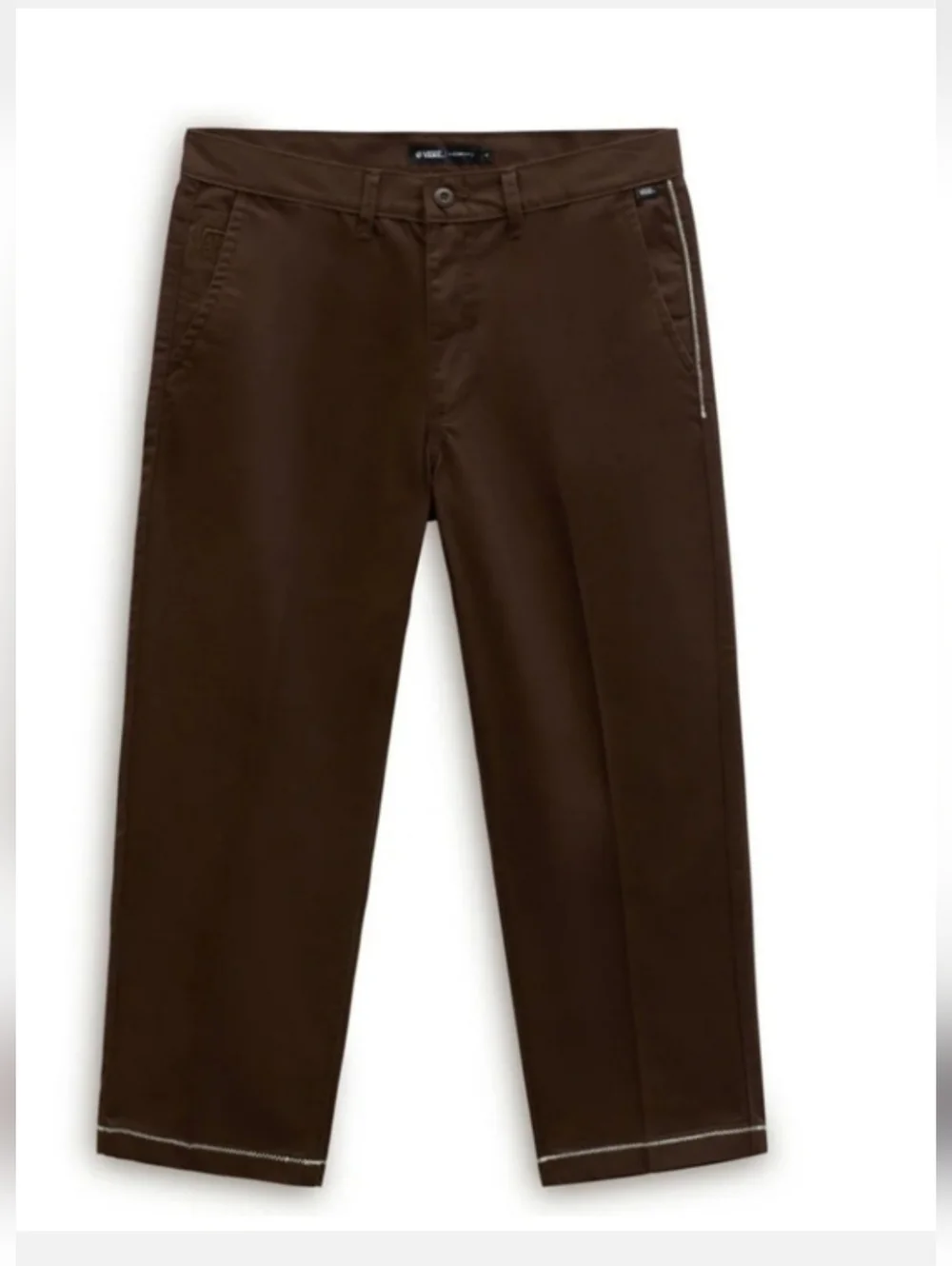 Vans Mikey February Authentic Relaxed Fit Cropped Chino Pants Mens Size 36 Brown